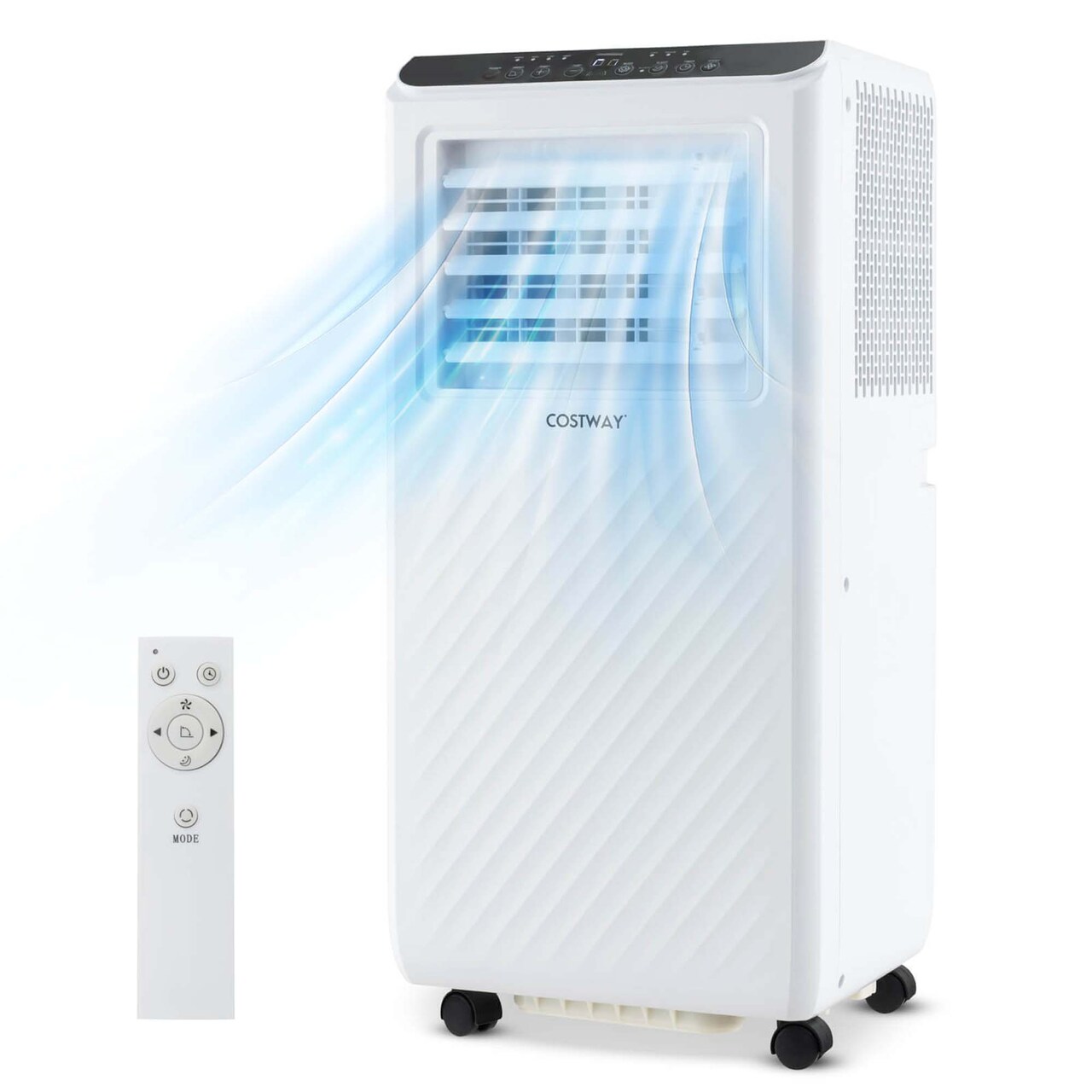 Costway 8000 BTU Portable Air Conditioner 3 -in-1 Air Cooler Dehumidifier Fan 24H Timer 5000 BTU(8000BTU ASHRAE)